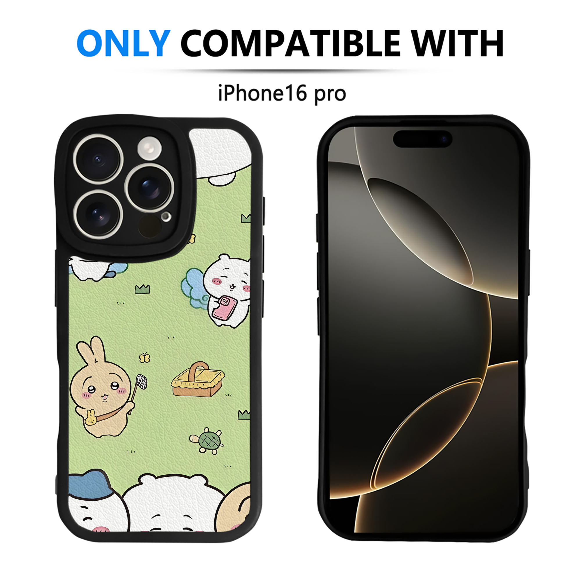 （画像用） ちいかわ Chii-kawa 【iPhone 16シリーズ対応】シリコンスマホケース（レザー調） 材質：シリコン